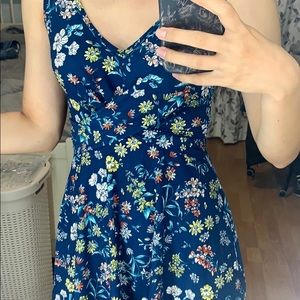 NWOT Blue Floral Mini Dress